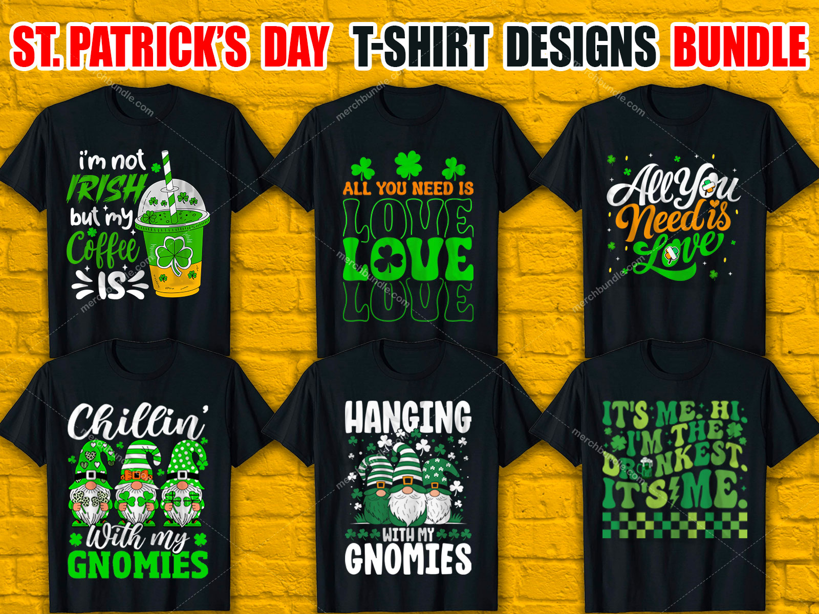 St. Patrick's Day T-Shirt Designs Bundle V.3