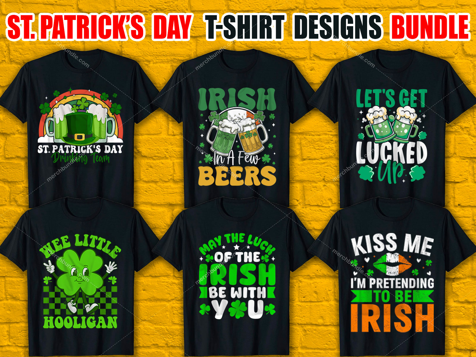 St. Patrick's Day T-Shirt Designs Bundle V.3