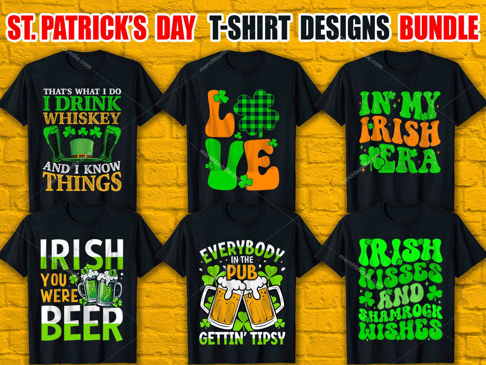 St. Patrick's Day T-Shirt Designs Bundle V.3