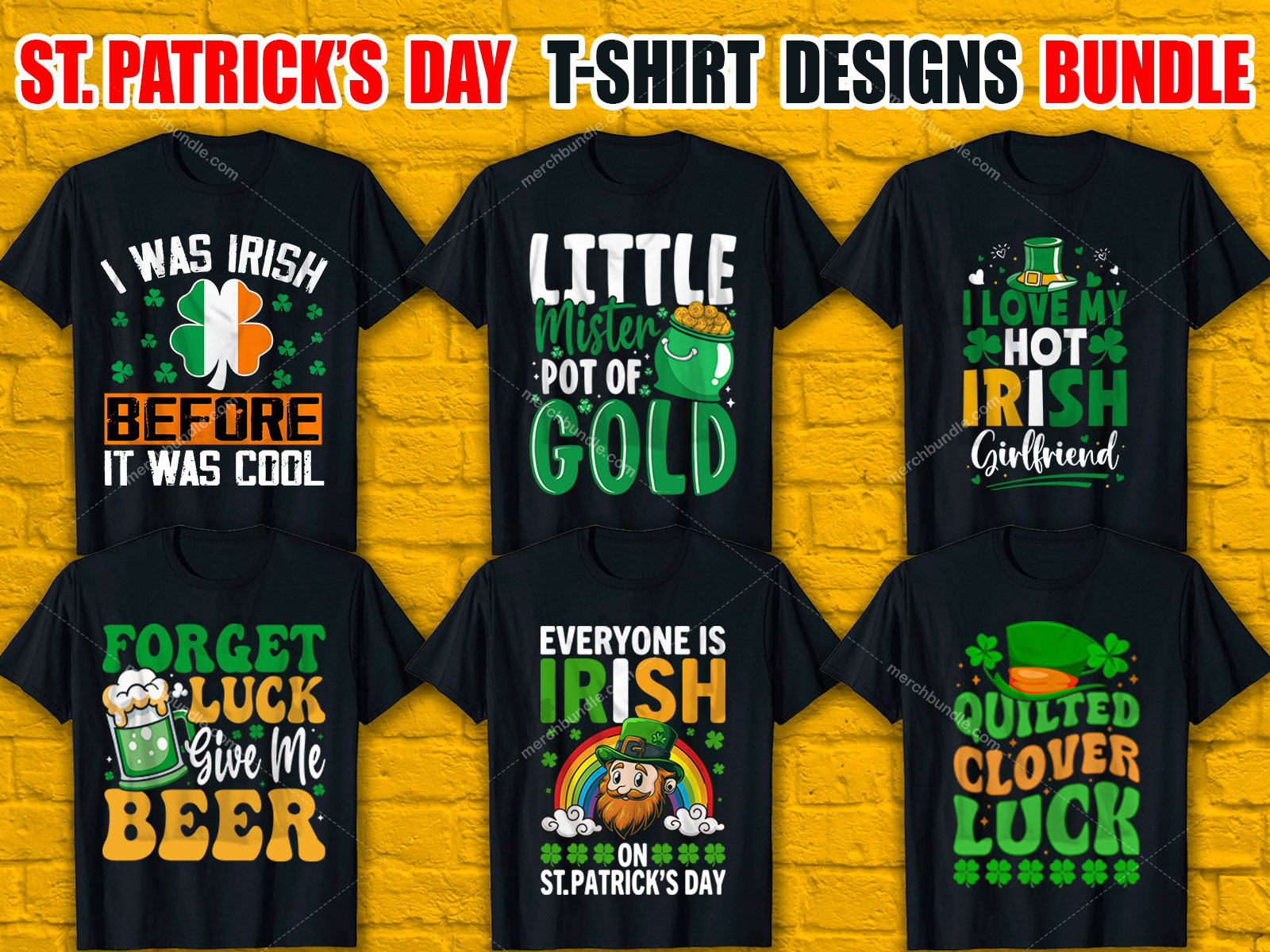 St. Patrick's Day T-Shirt Designs Bundle V.3