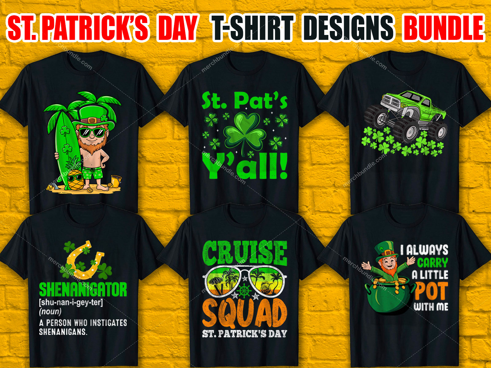 St. Patrick's Day T-Shirt Designs Bundle V.3