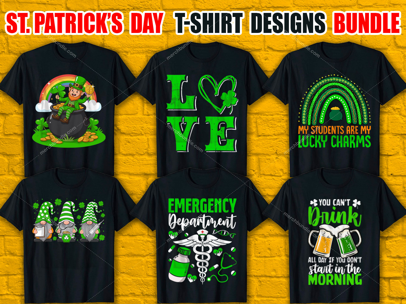 St. Patrick's Day T-Shirt Designs Bundle V.3