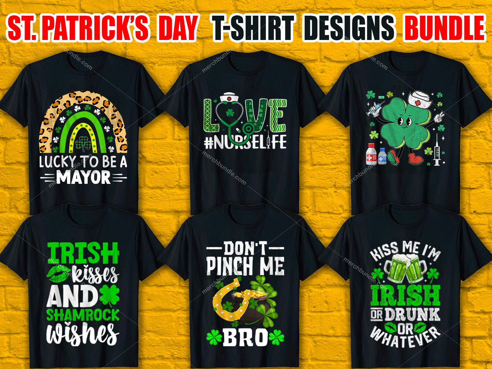 St. Patrick's Day T-Shirt Designs Bundle V.3