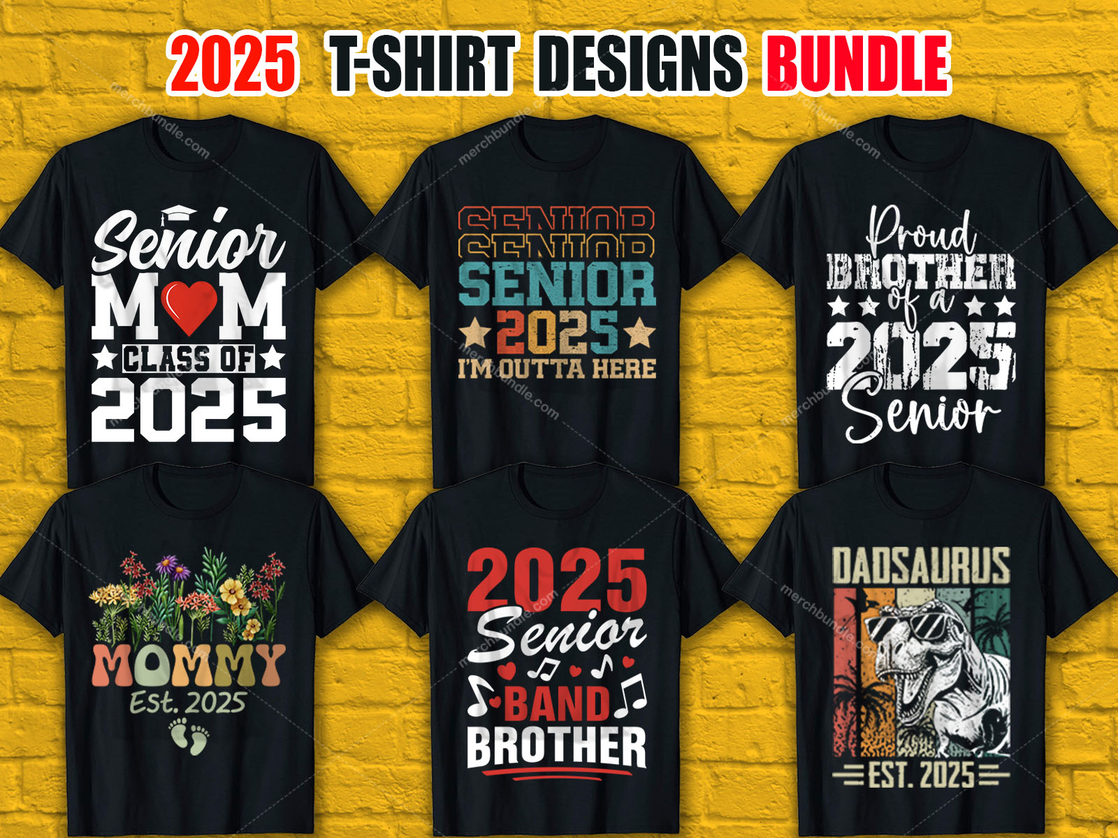             Trendy 2025 T-Shirt Designs Bundle V.1