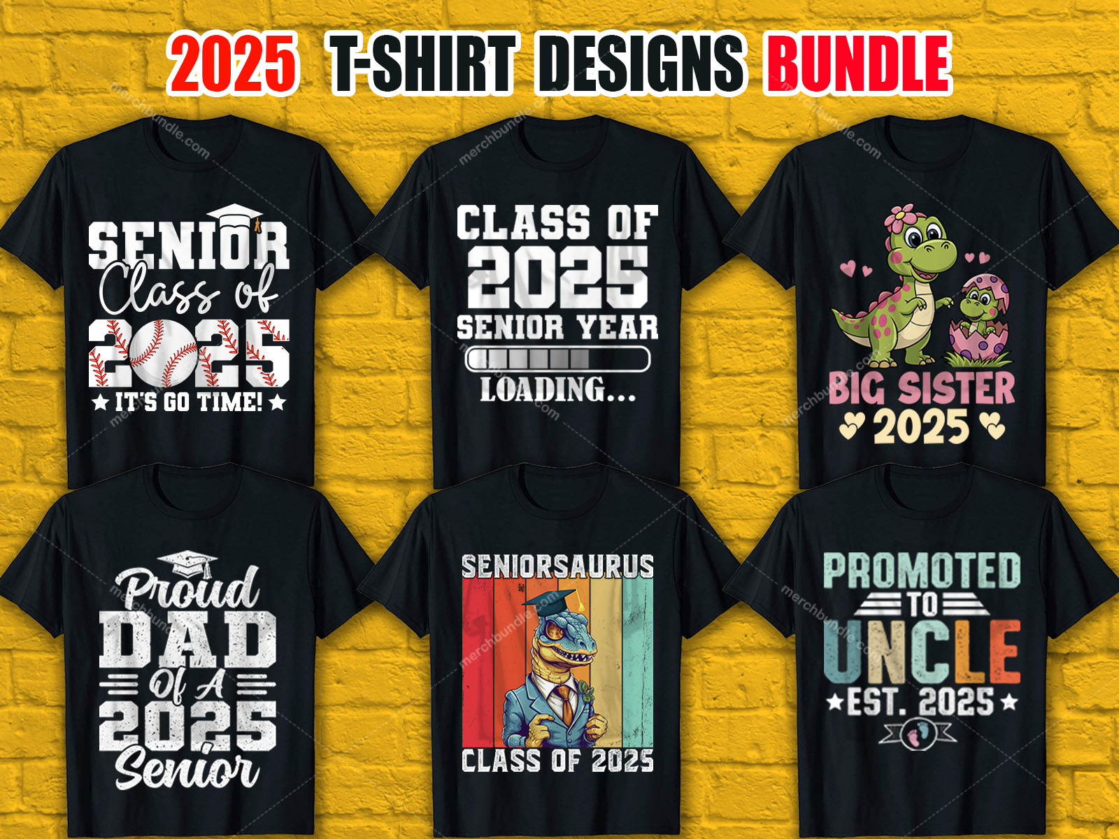             Trendy 2025 T-Shirt Designs Bundle V.1