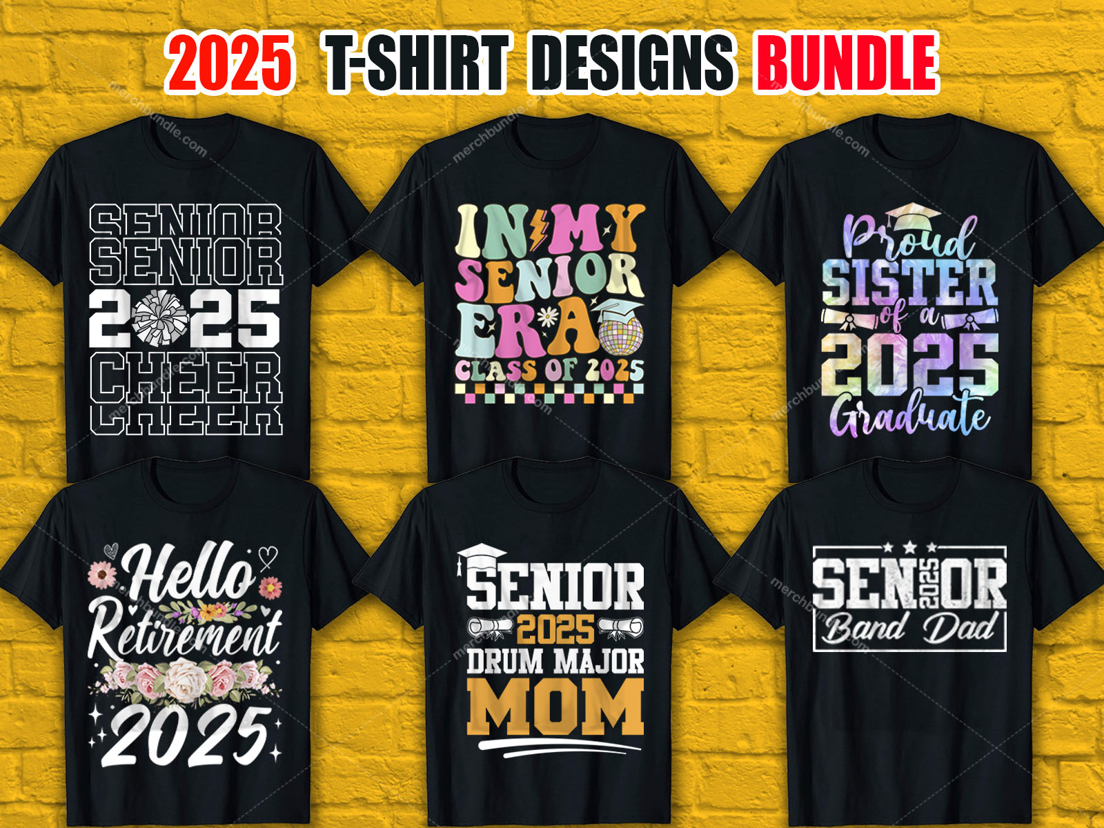 Trendy 2025 T-Shirt Designs Bundle V.1