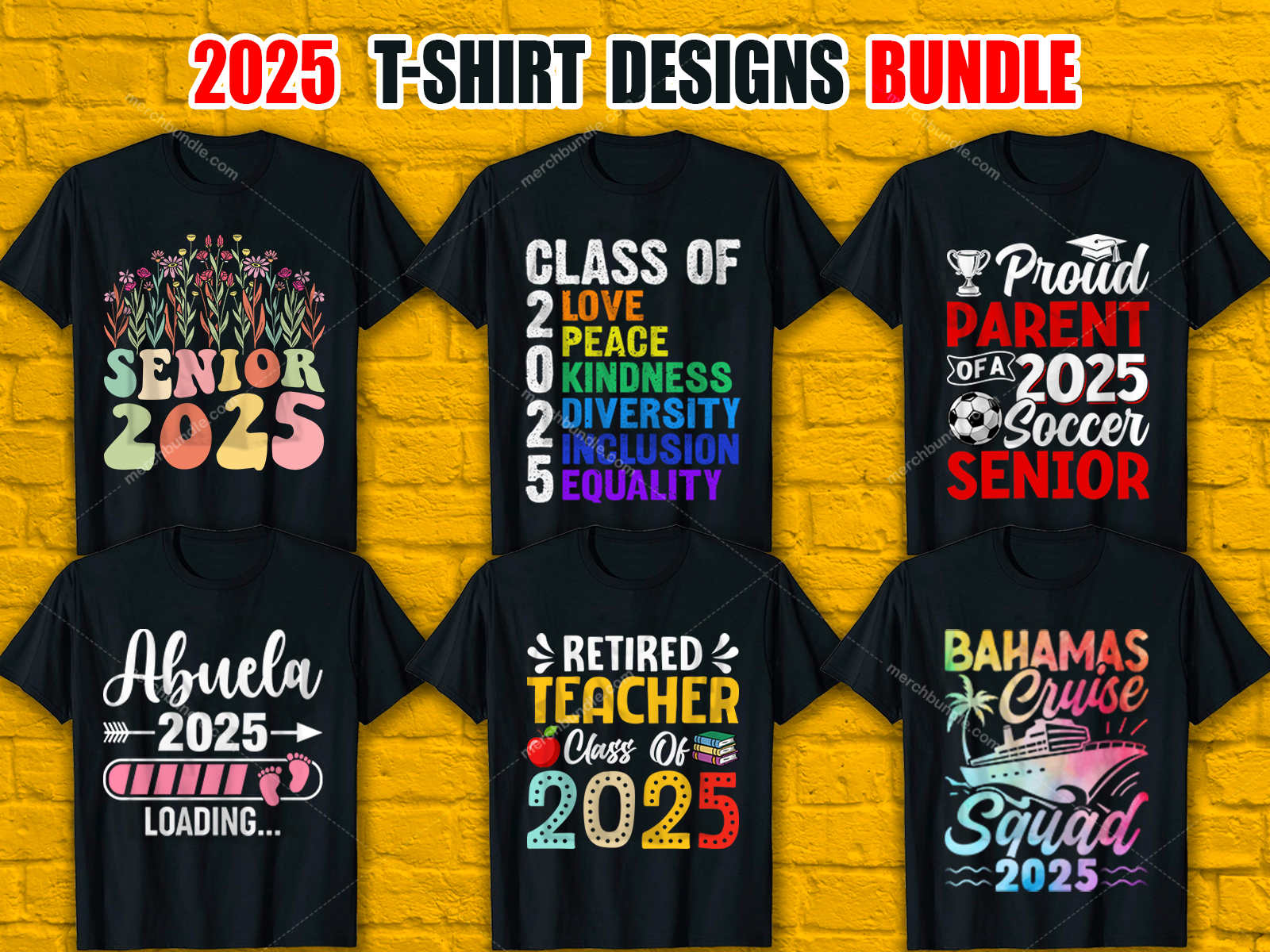 Trendy 2025 T-Shirt Designs Bundle V.2