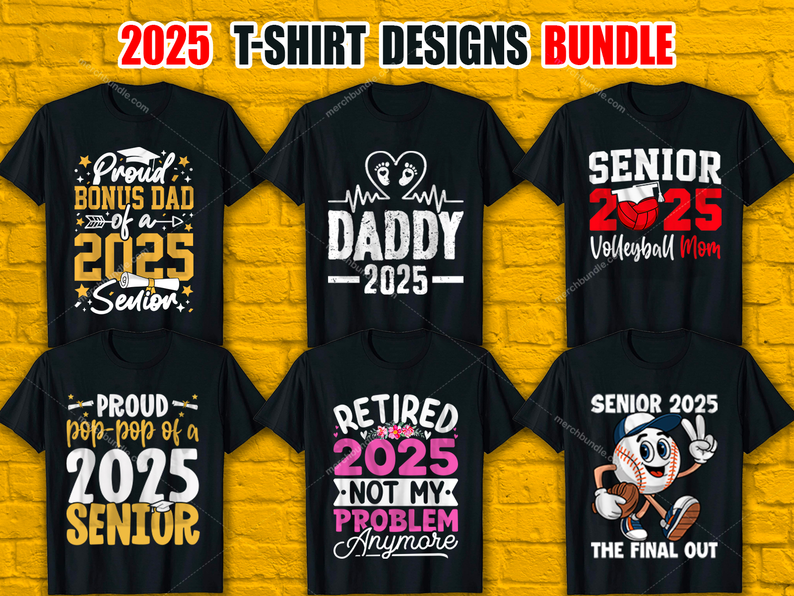 Trendy 2025 T-Shirt Designs Bundle V.2