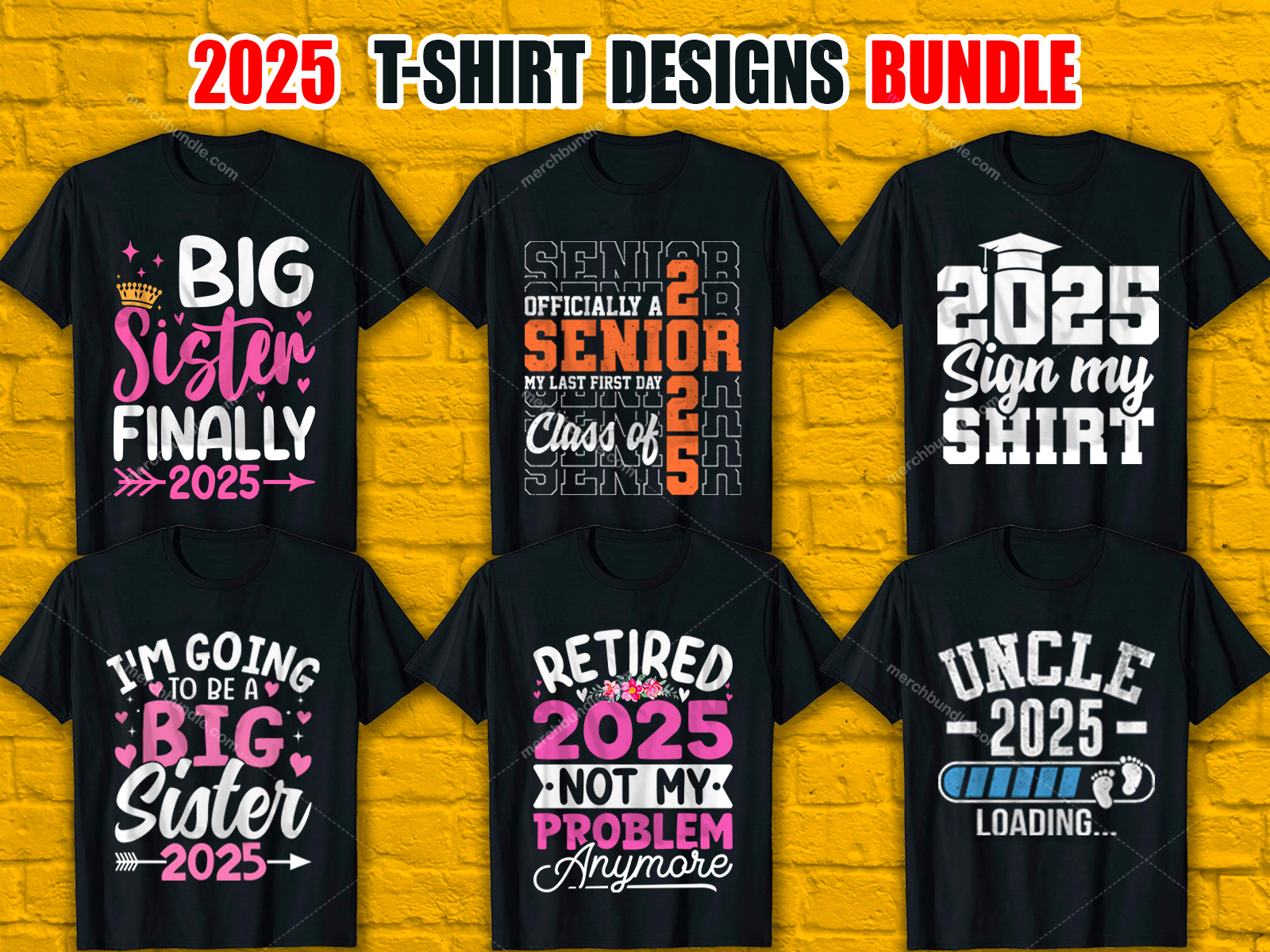 Trendy 2025 T-Shirt Designs Bundle V.2