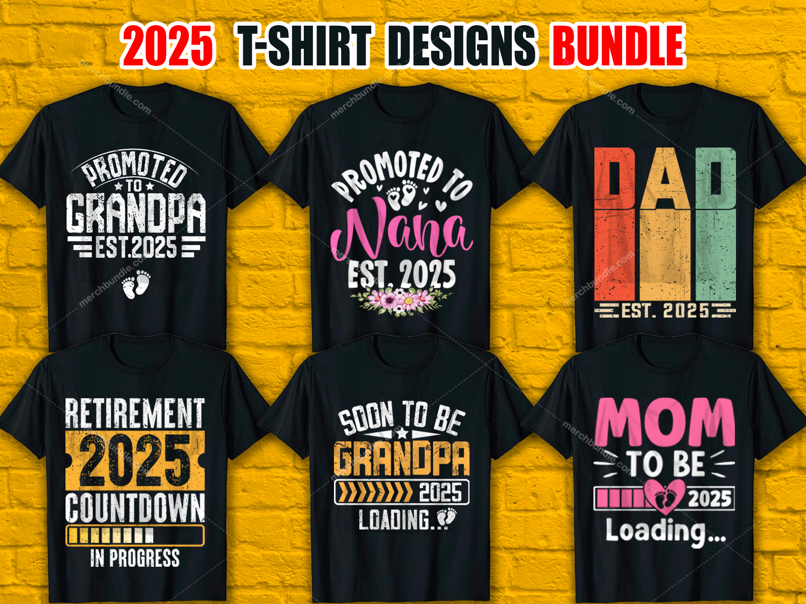 Trendy 2025 T-Shirt Designs Bundle V.2