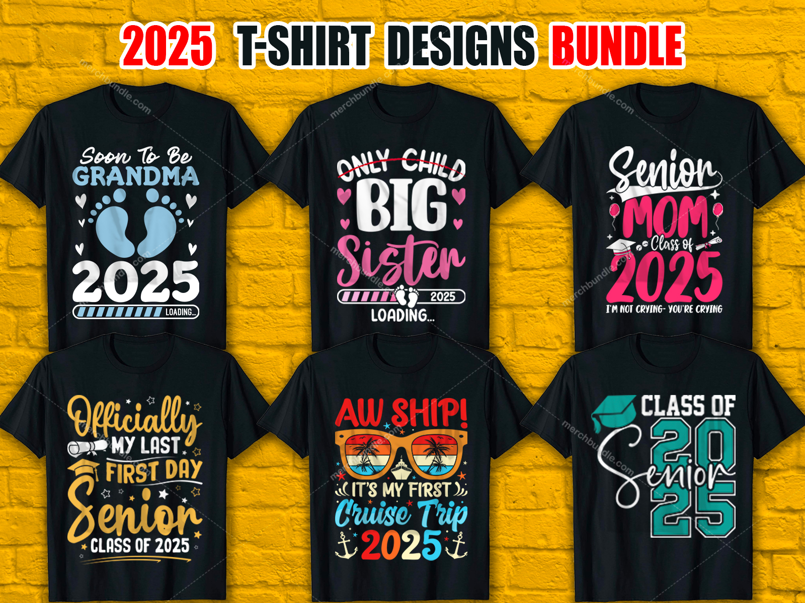 Trendy 2025 T-Shirt Designs Bundle V.2