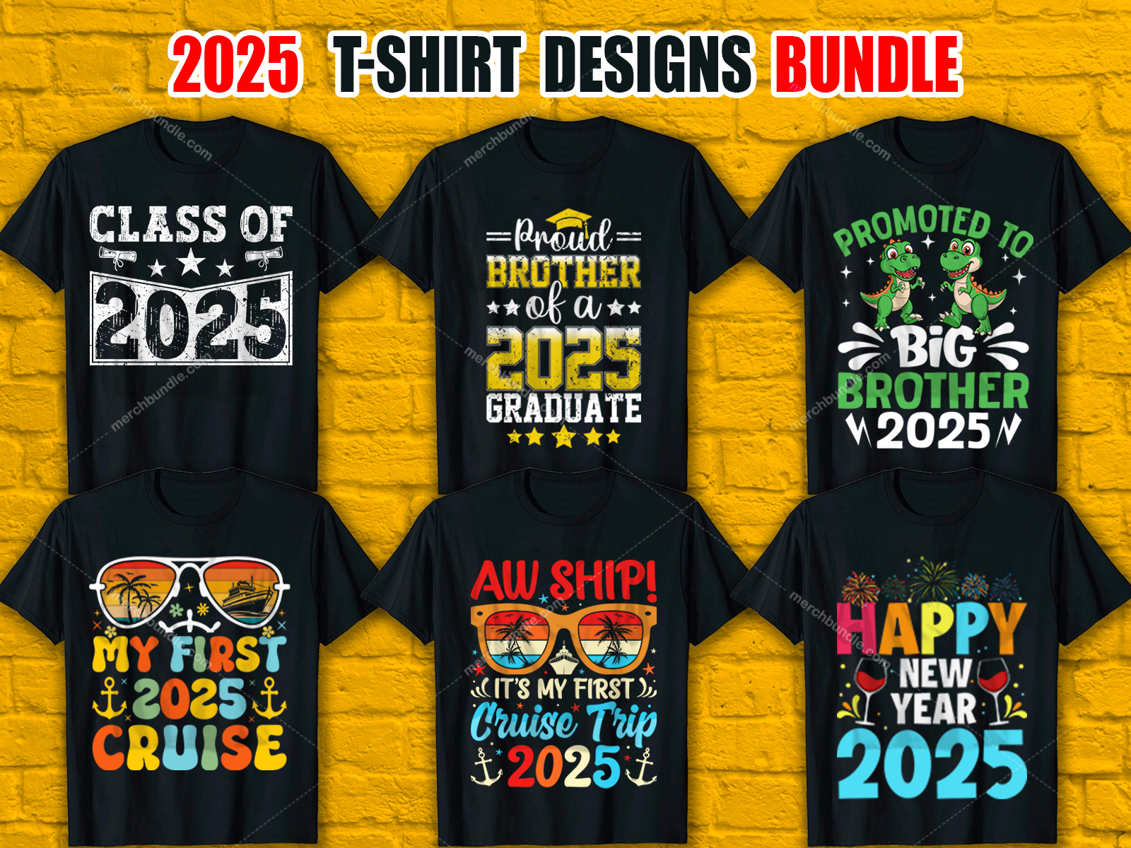 Trendy 2025 T-Shirt Designs Bundle V.2