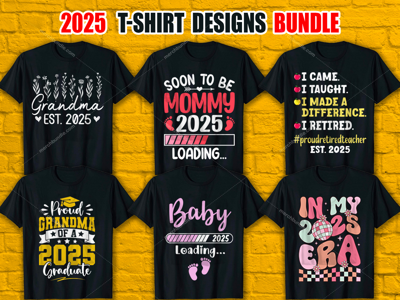 Trendy 2025 T-Shirt Designs Bundle V.2