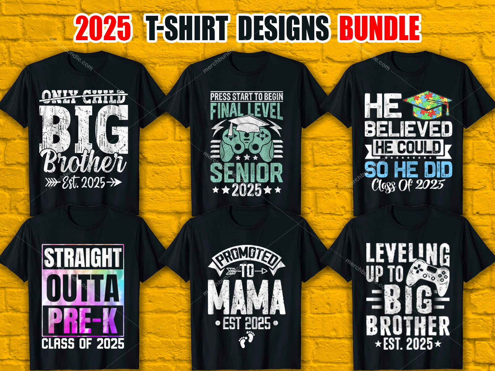 Trendy 2025 T-Shirt Designs Bundle V.2