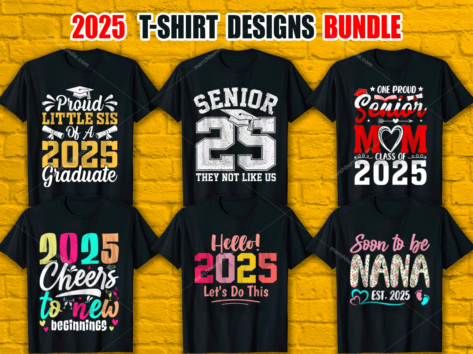 Trendy 2025 T-Shirt Designs Bundle V.2