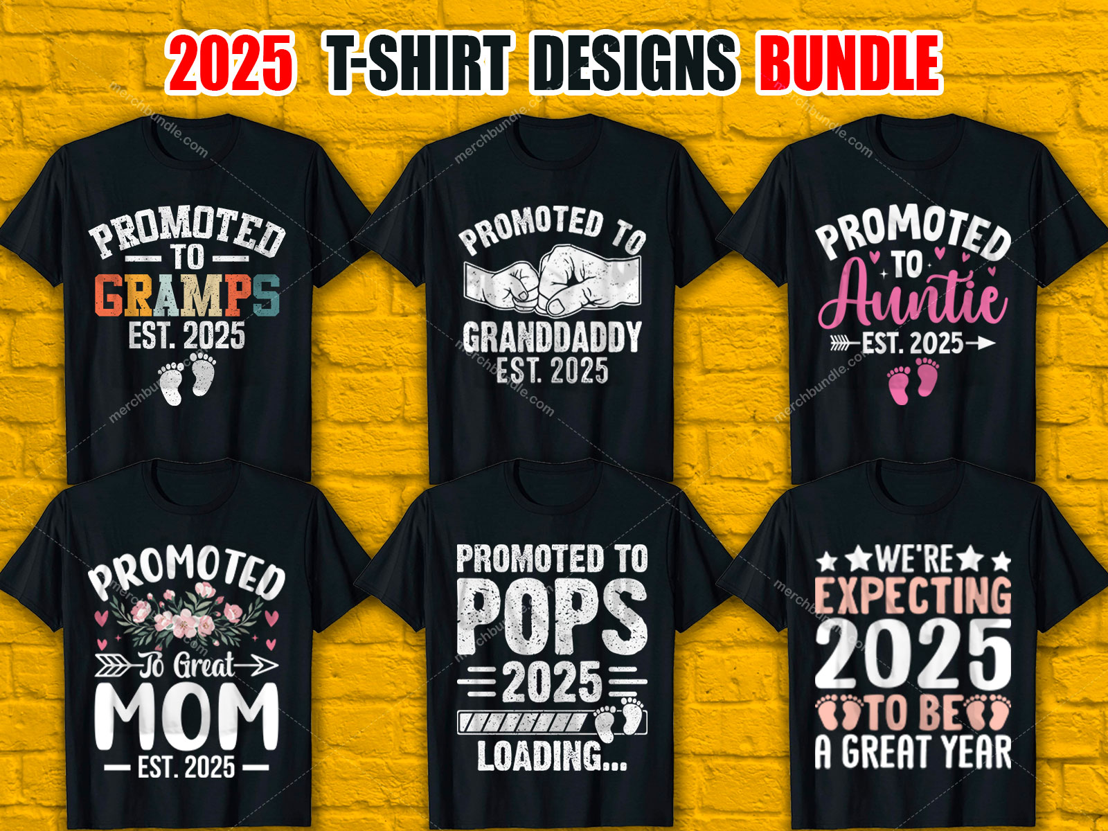 Trendy 2025 T-Shirt Designs Bundle V.3