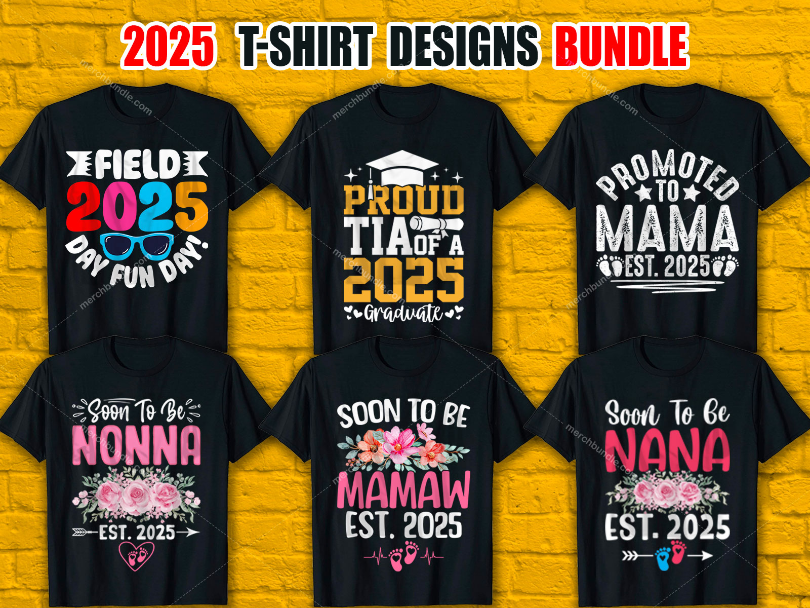 Trendy 2025 T-Shirt Designs Bundle V.3