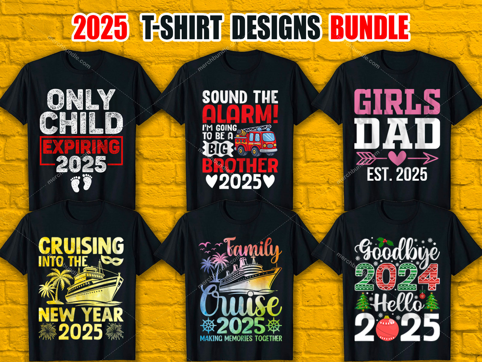 Trendy 2025 T-Shirt Designs Bundle V.3