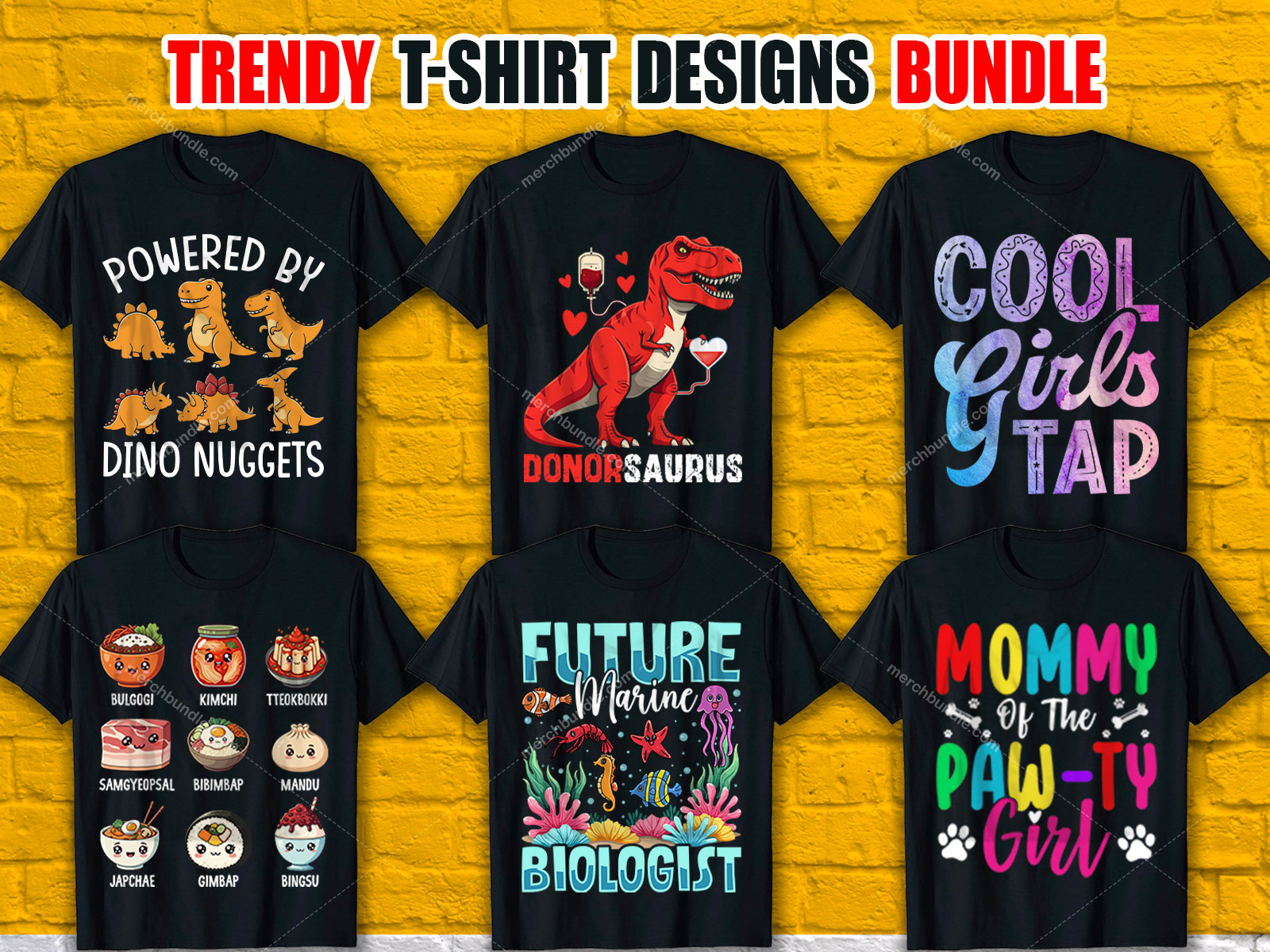 Trendy T-Shirt Designs Bundle V.1