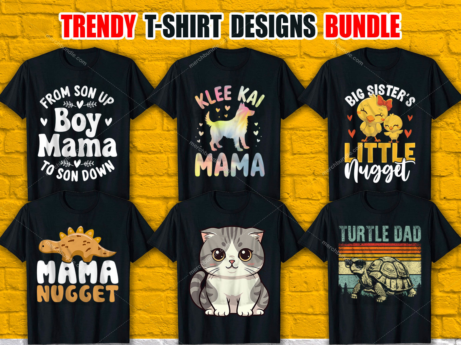 Trendy T-Shirt Designs Bundle V.1