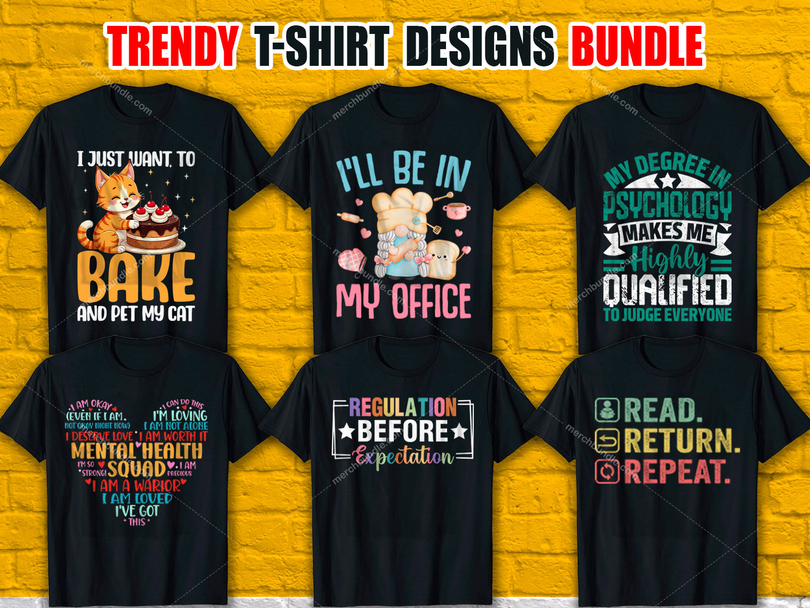 Trendy T-Shirt Designs Bundle V.1