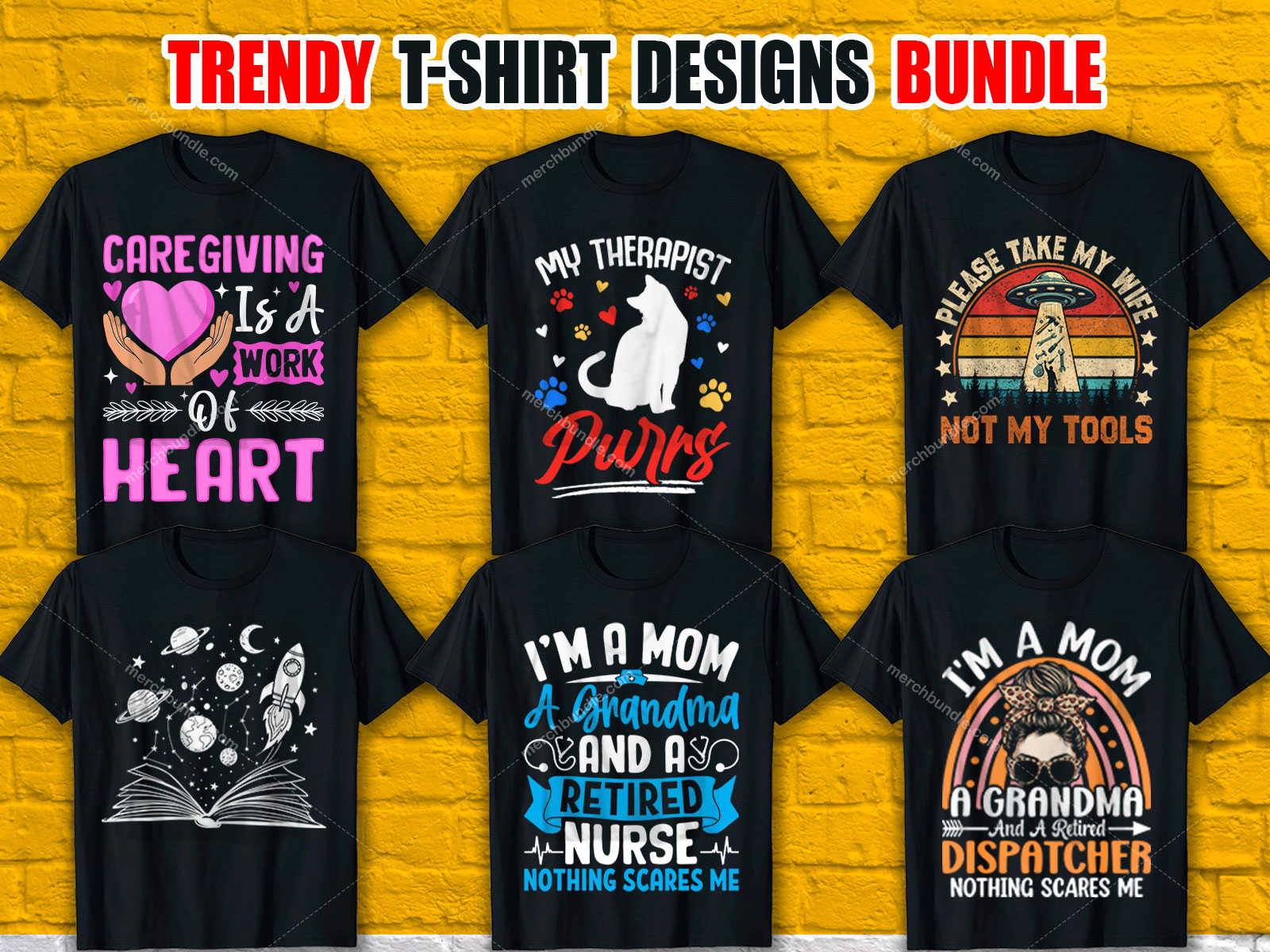 Trendy T-Shirt Designs Bundle V.1