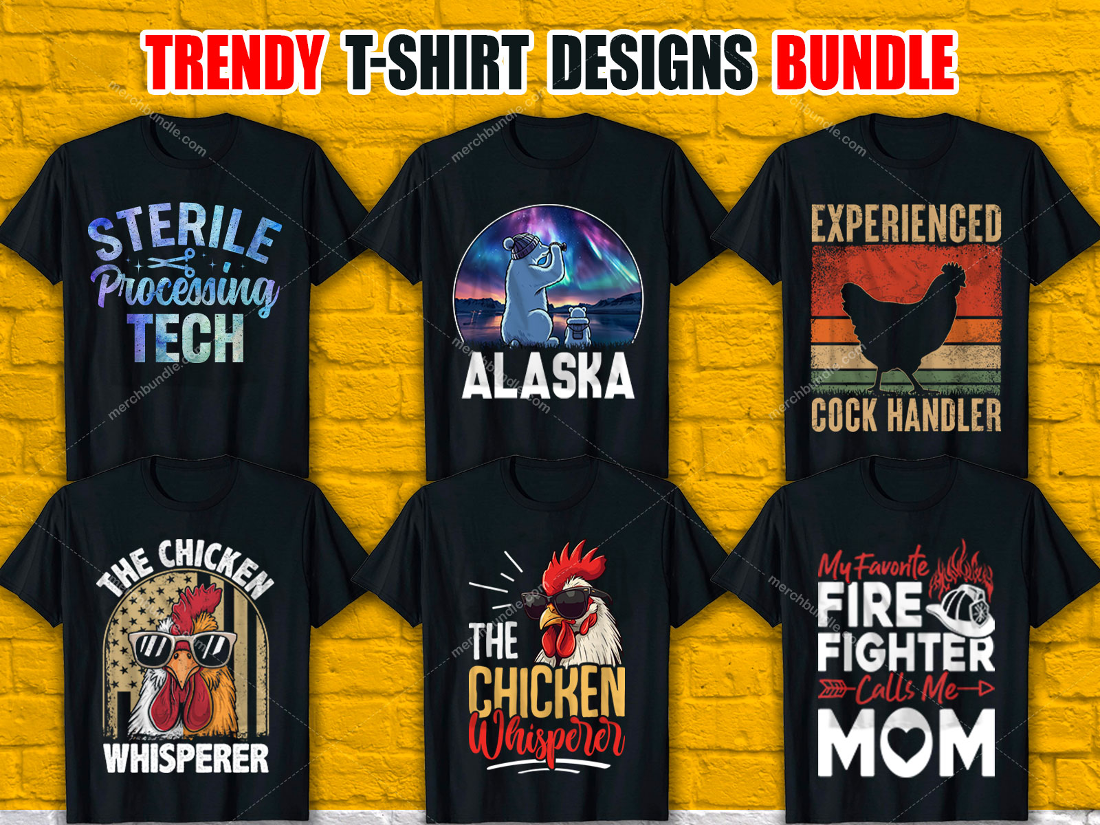 Trendy T-Shirt Designs Bundle V.1