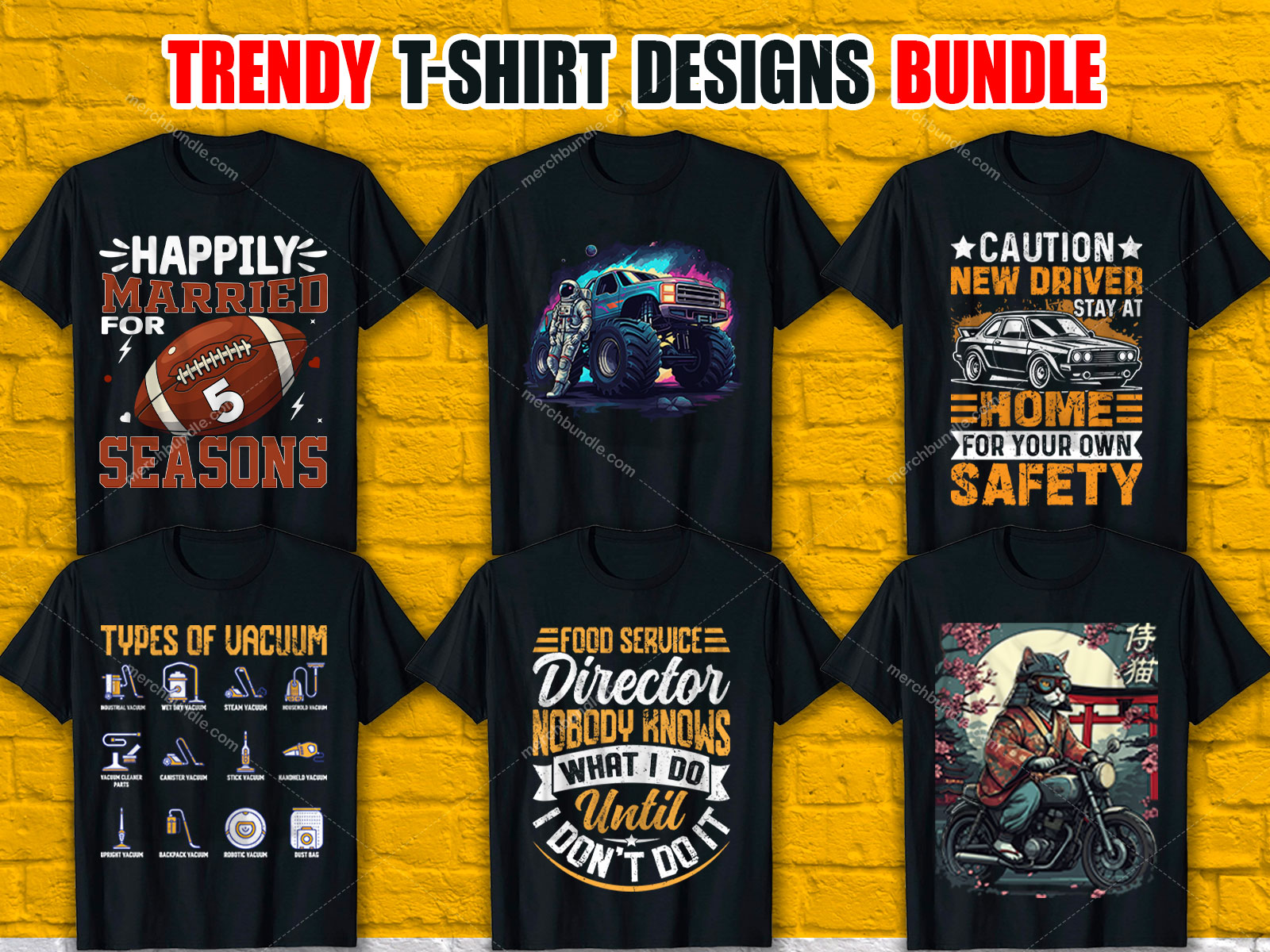 Trendy T-Shirt Designs Bundle V.1