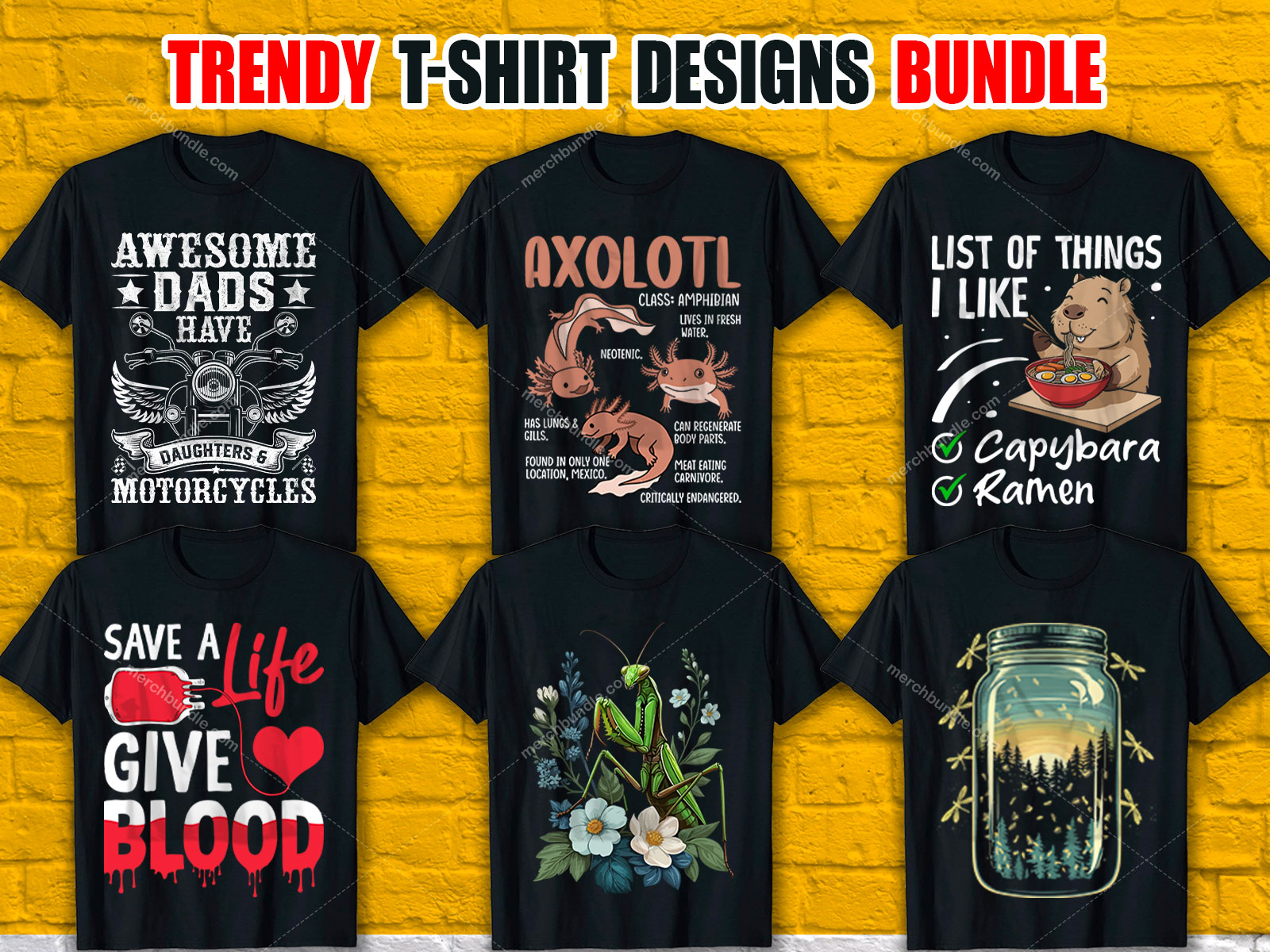 Trendy T-Shirt Designs Bundle V.1