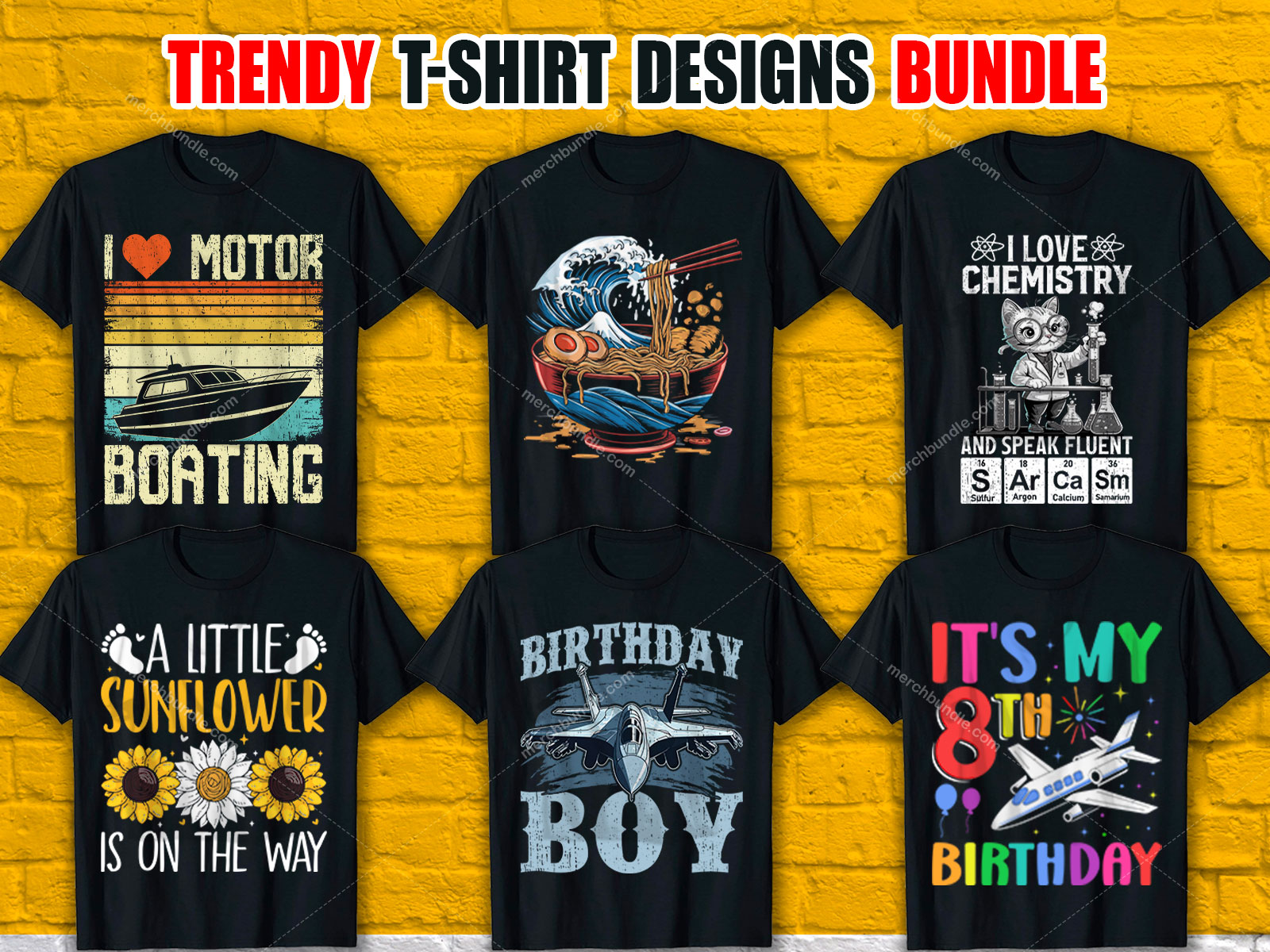 Trendy T-Shirt Designs Bundle V.1