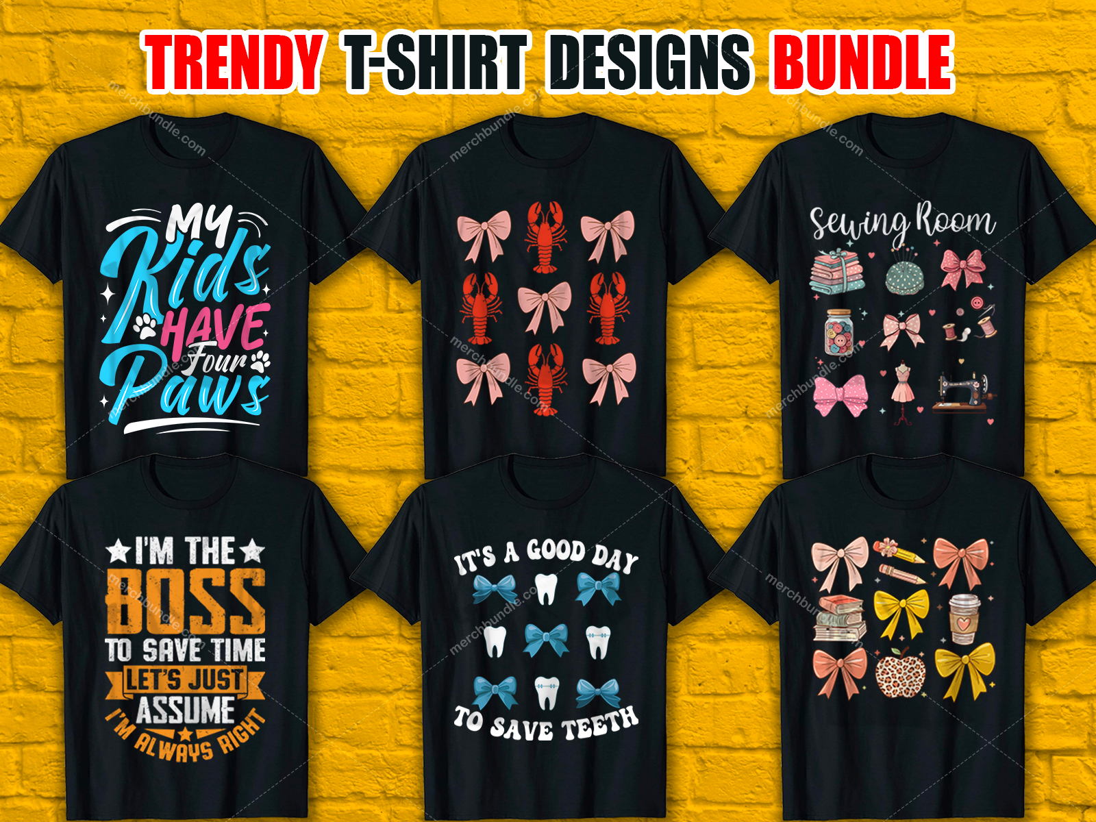 Trendy T-Shirt Designs Bundle V.2