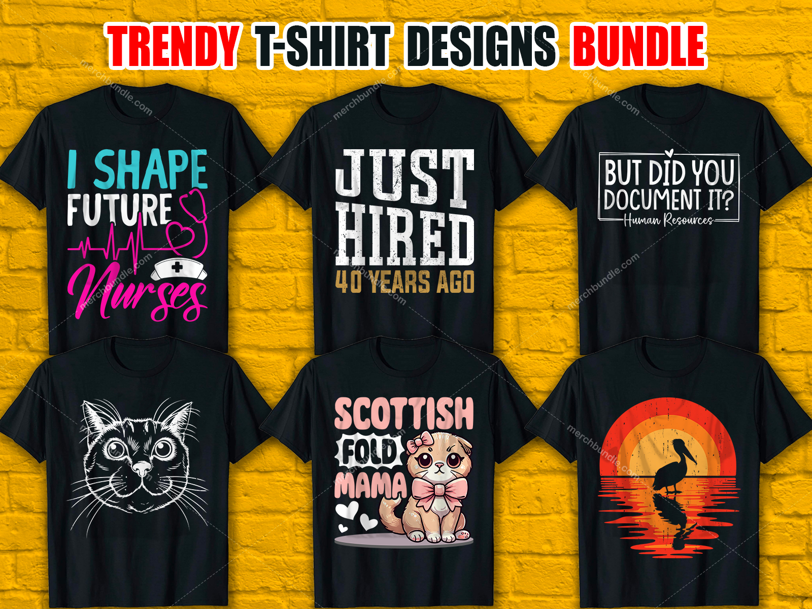 Trendy T-Shirt Designs Bundle V.2