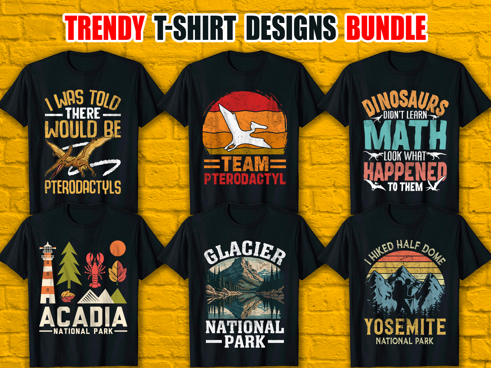 Trendy T-Shirt Designs Bundle V.2