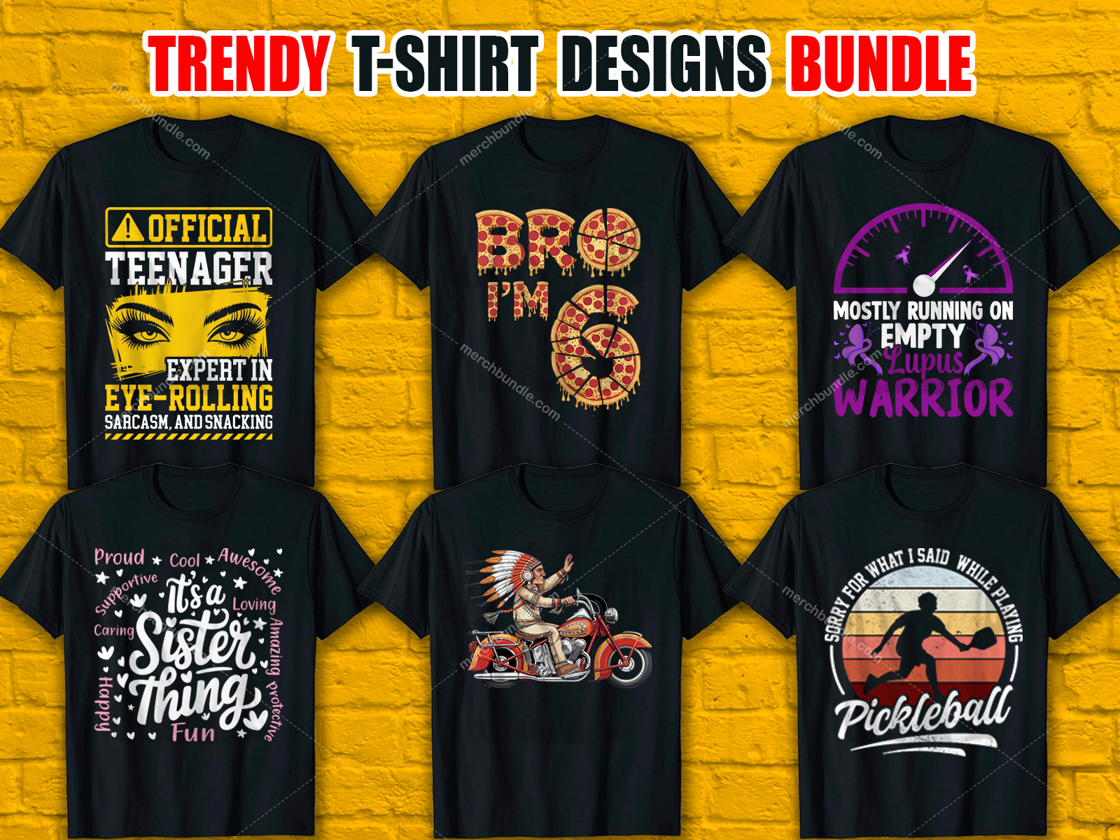 Trendy T-Shirt Designs Bundle V.2