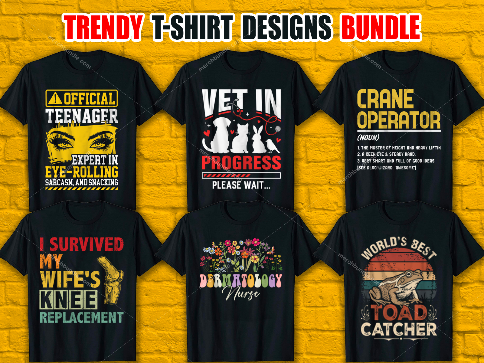 Trendy T-Shirt Designs Bundle V.2