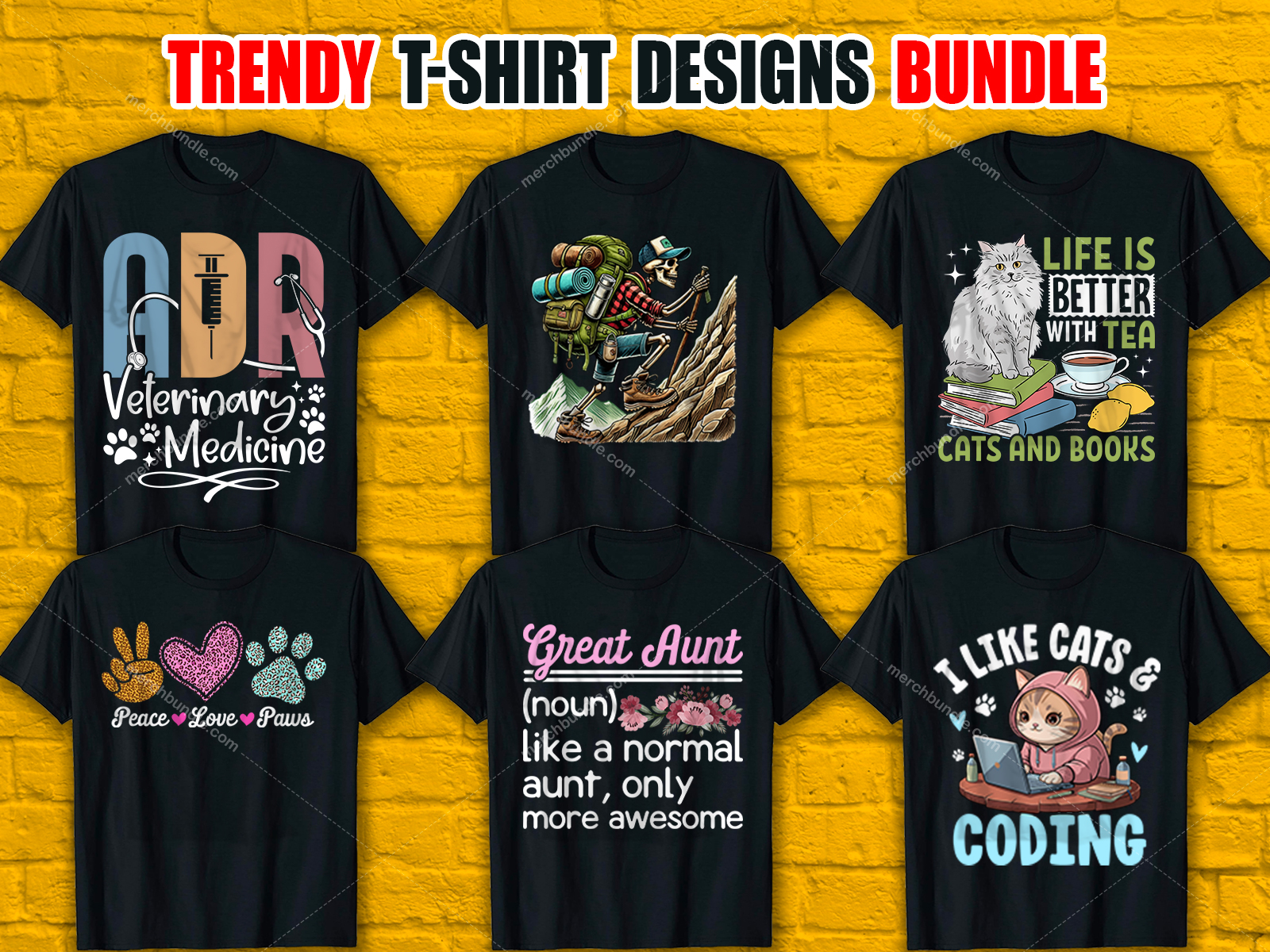 Trendy T-Shirt Designs Bundle V.2