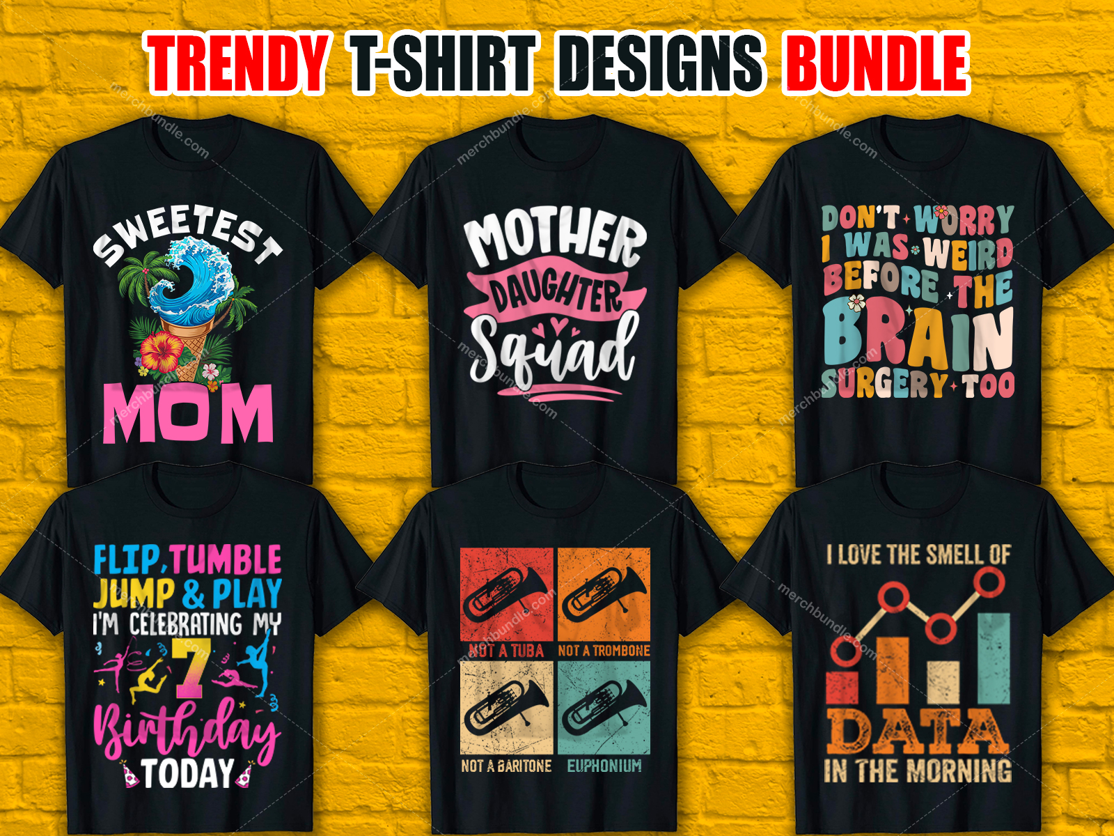 Trendy T-Shirt Designs Bundle V.2