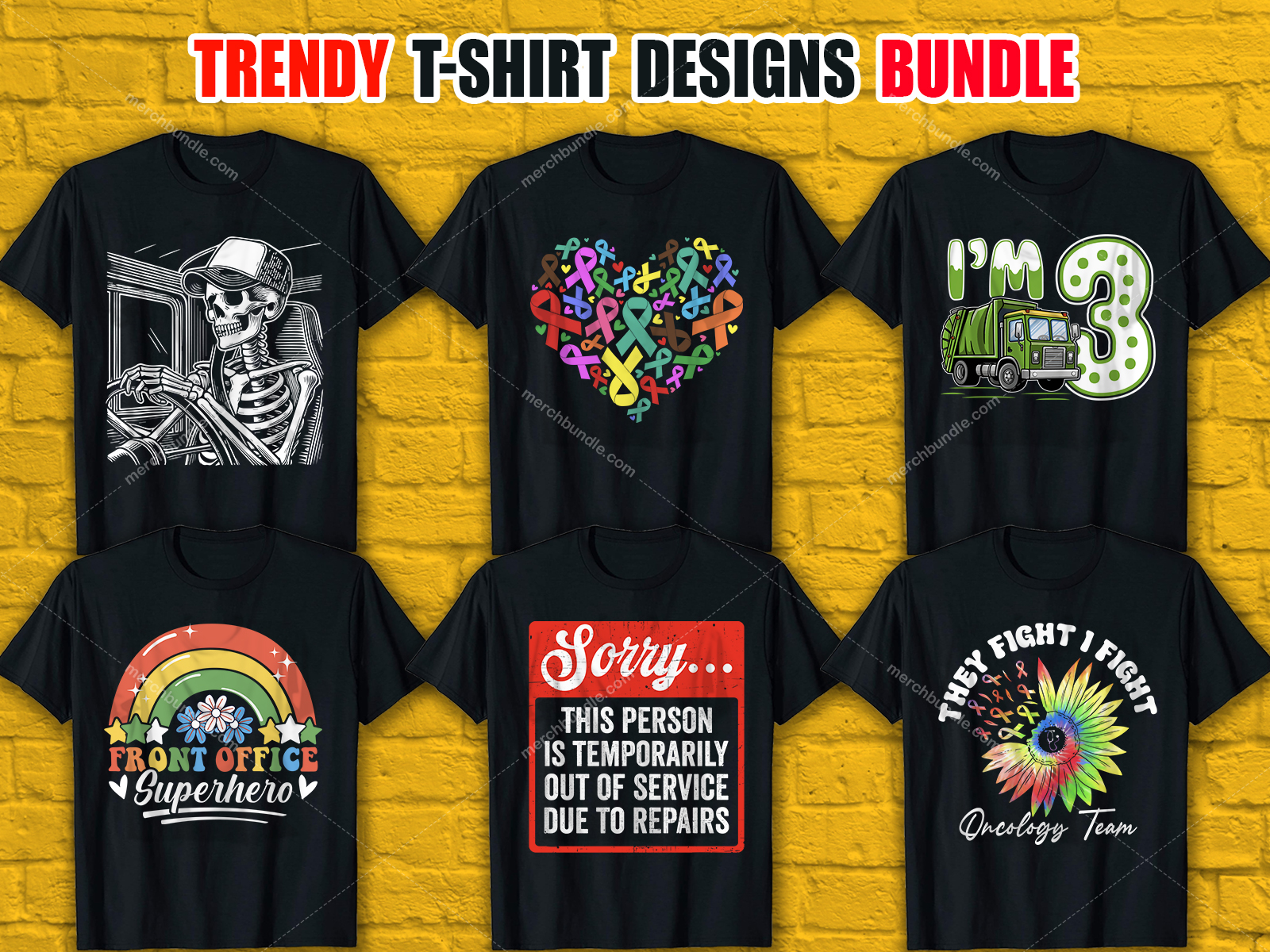 Trendy T-Shirt Designs Bundle V.3