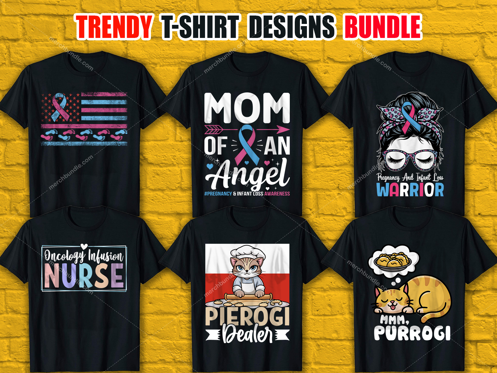 Trendy T-Shirt Designs Bundle V.3