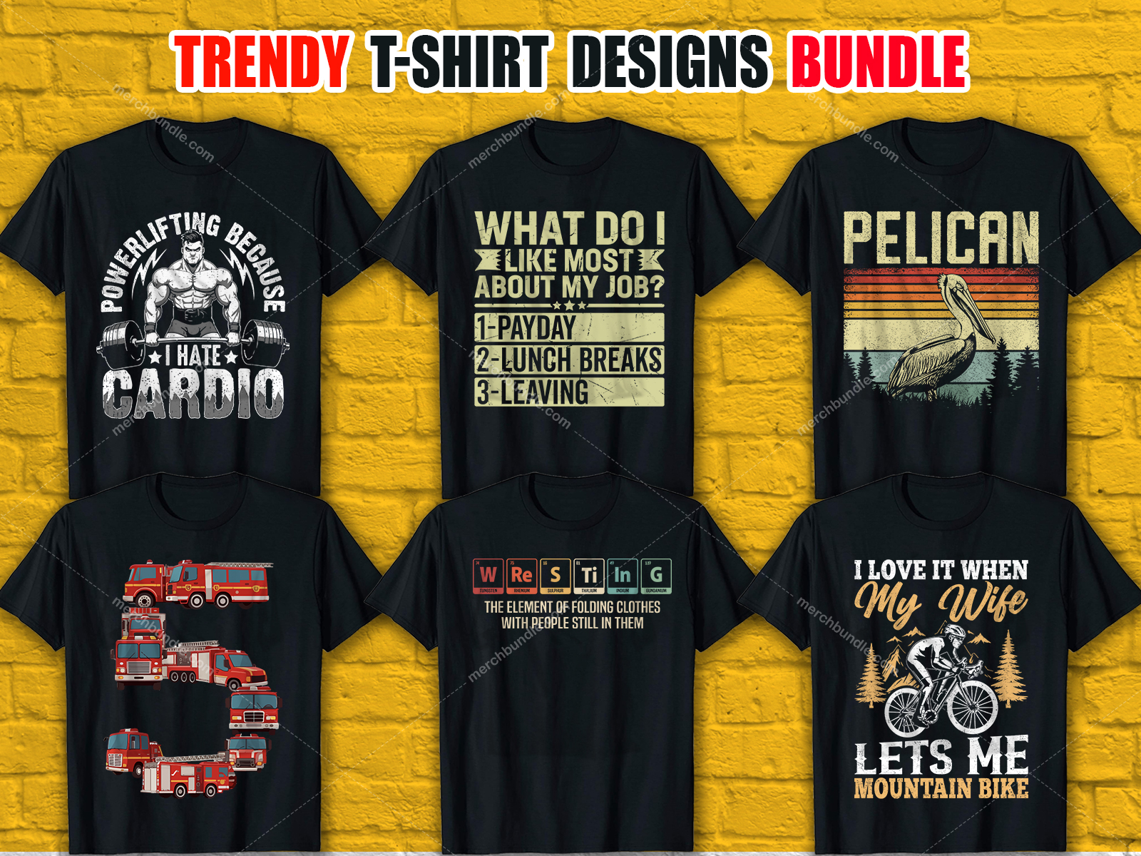 Trendy T-Shirt Designs Bundle V.3