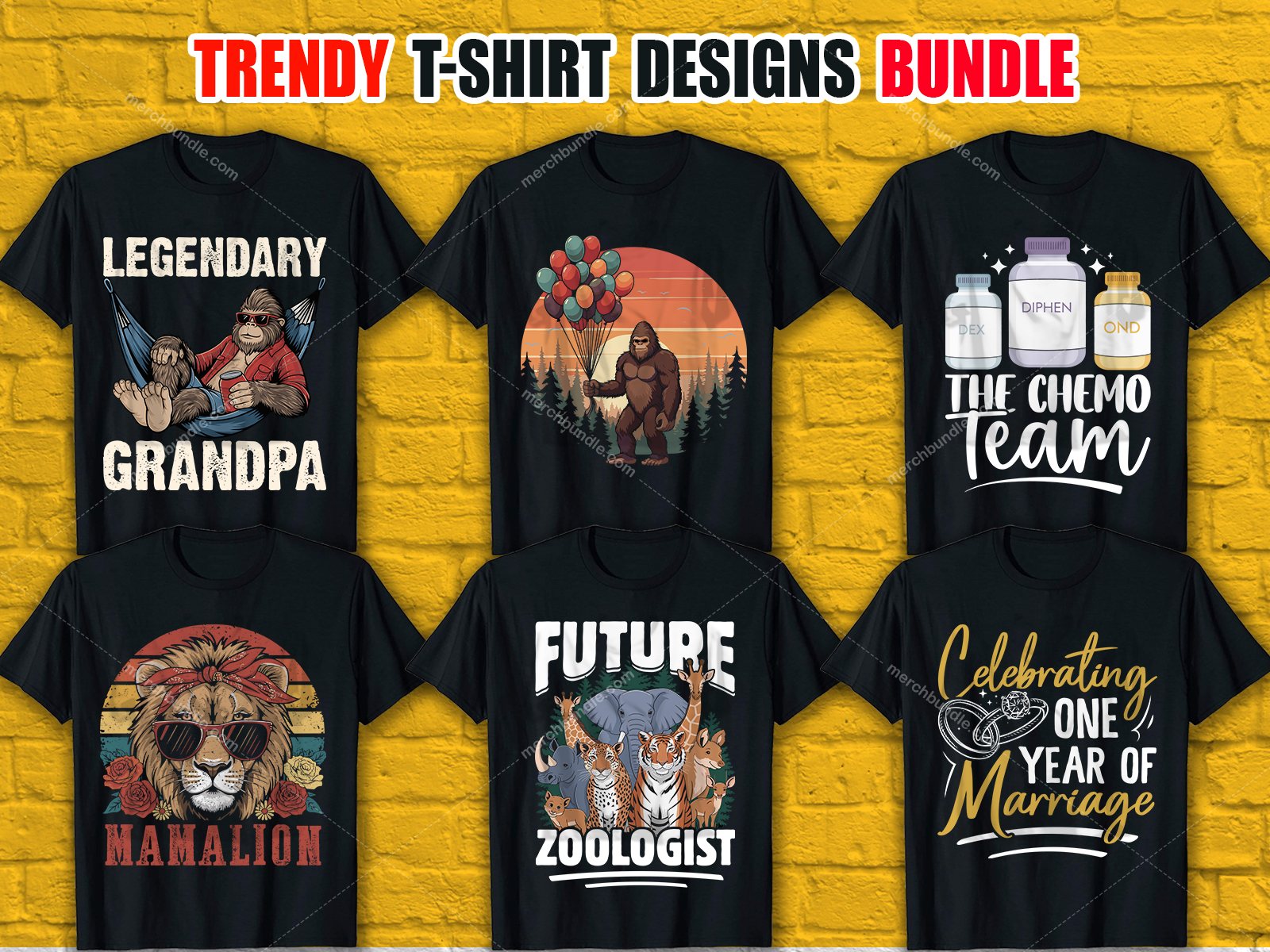 Trendy T-Shirt Designs Bundle V.3