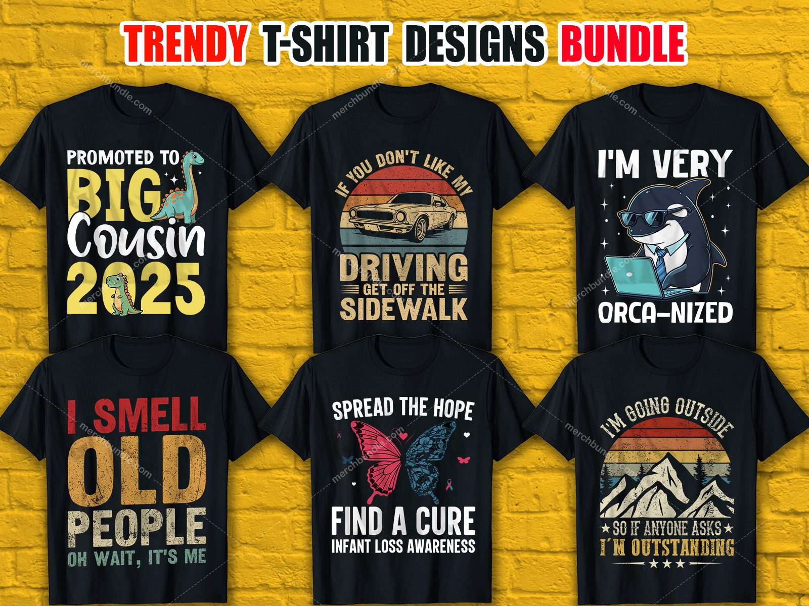 Trendy T-Shirt Designs Bundle V.3