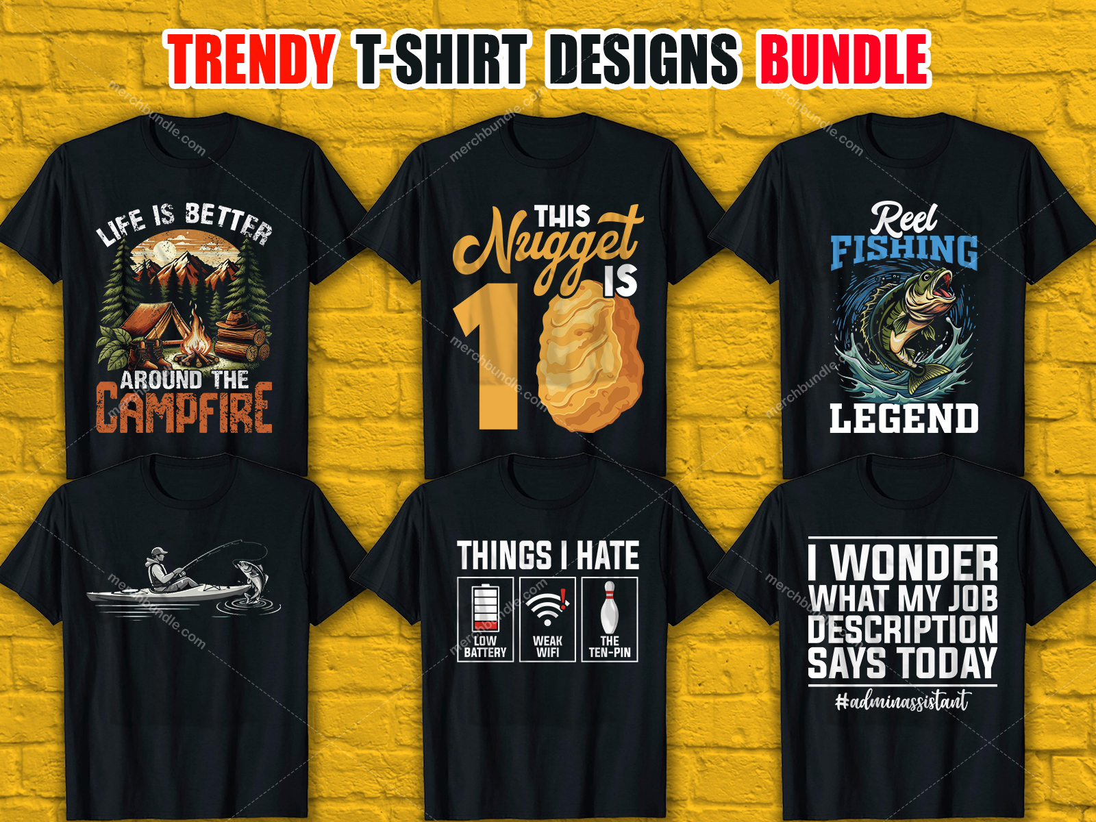 Trendy T-Shirt Designs Bundle V.3