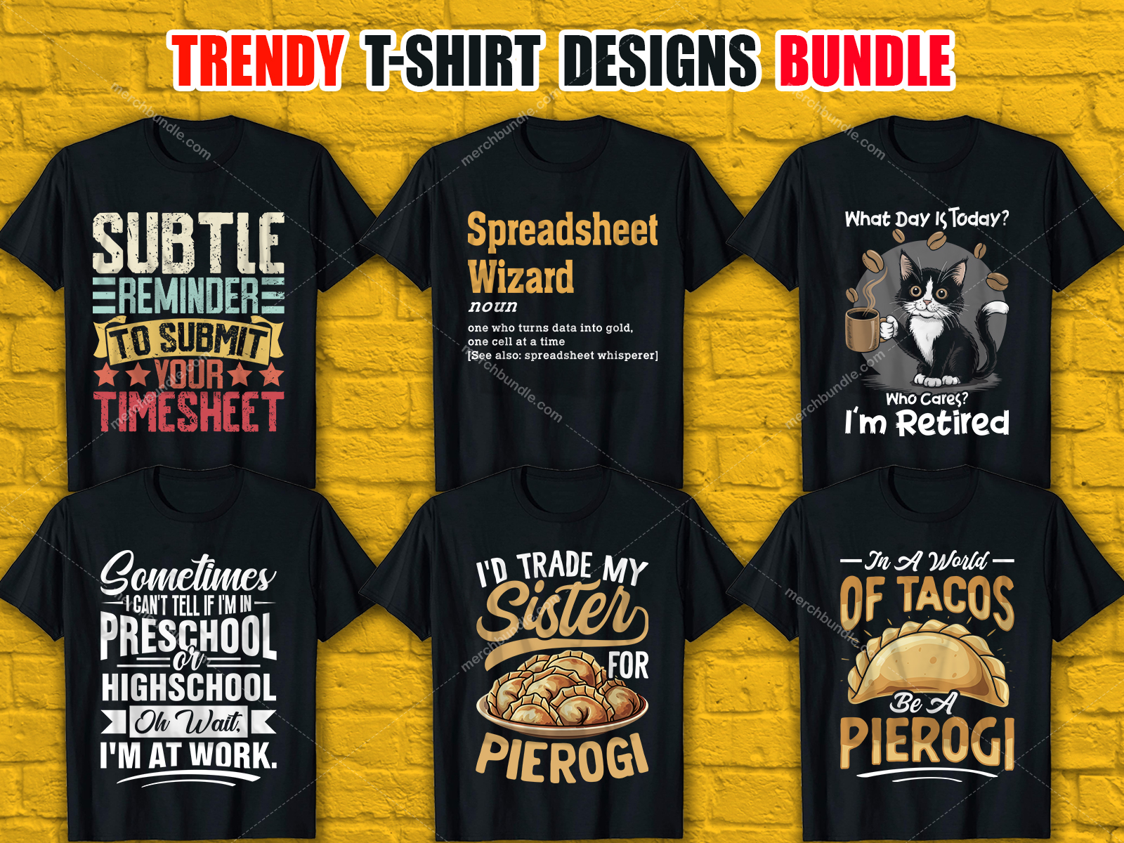 Trendy T-Shirt Designs Bundle V.3