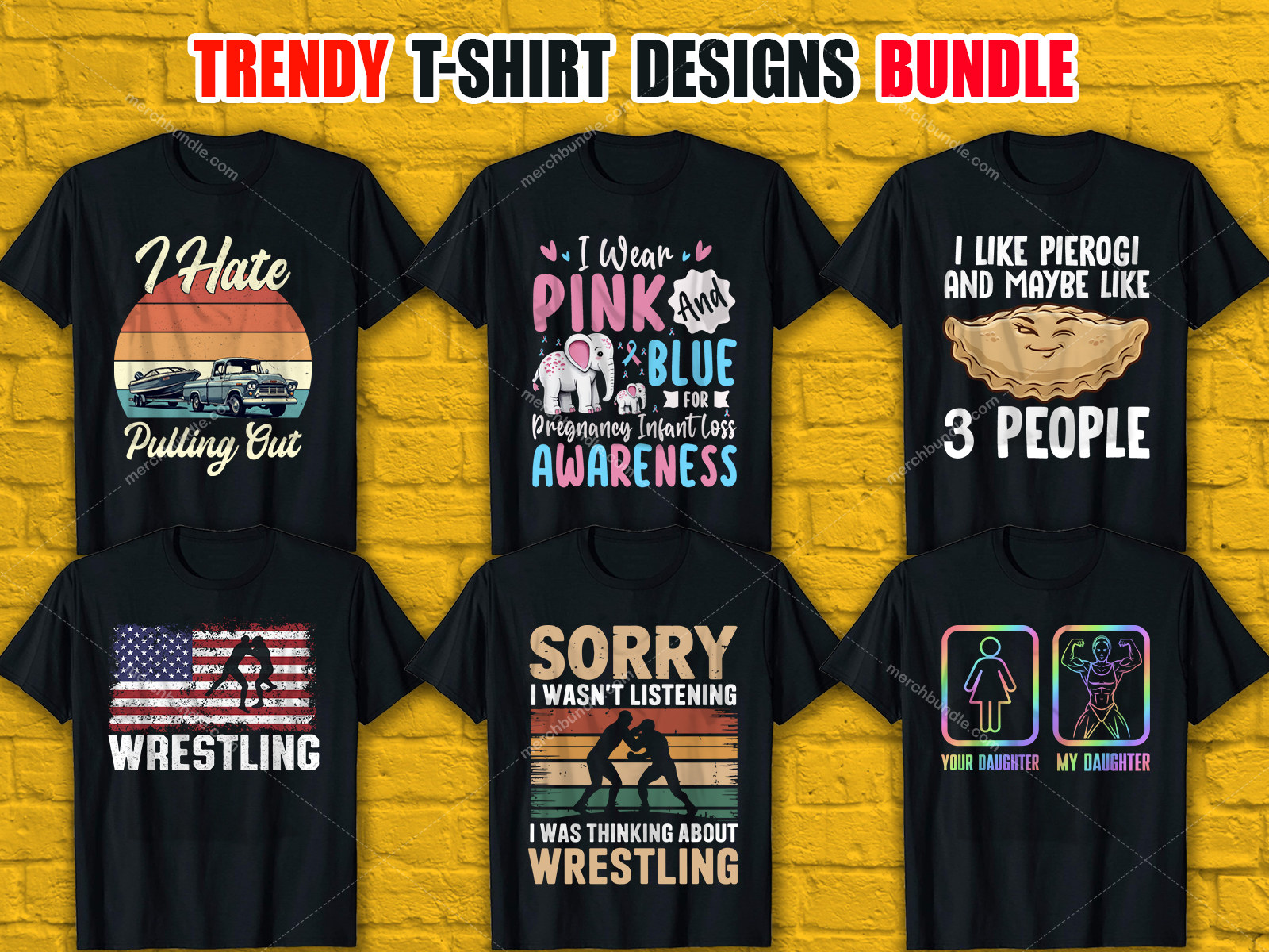 Trendy T-Shirt Designs Bundle V.3