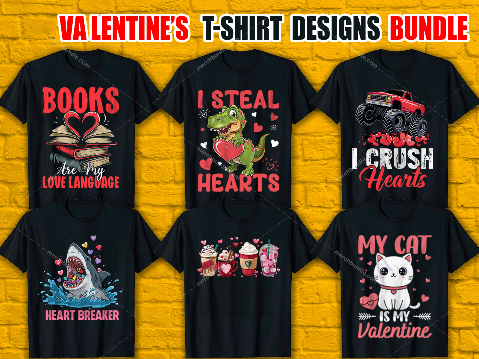 Valentine's Day T-Shirt Designs Bundle V.1