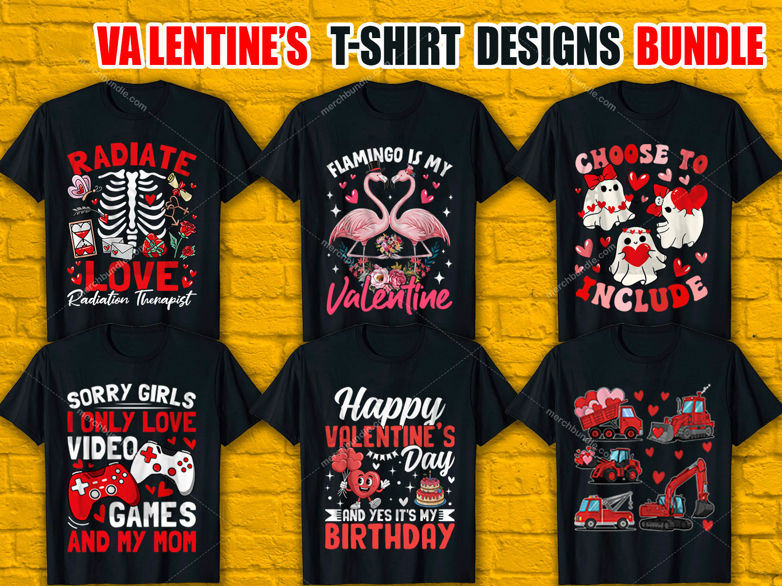 Valentine's Day T-Shirt Designs Bundle V.1