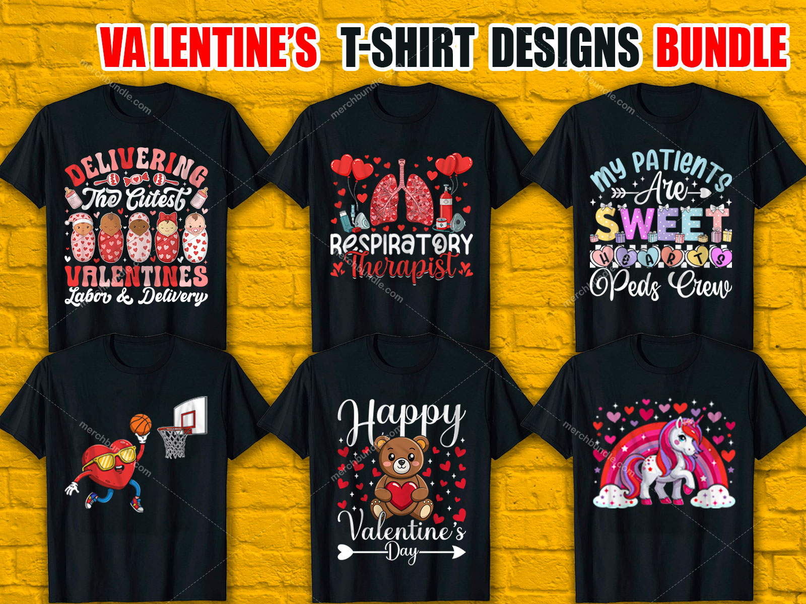 Valentine's Day T-Shirt Designs Bundle V.1