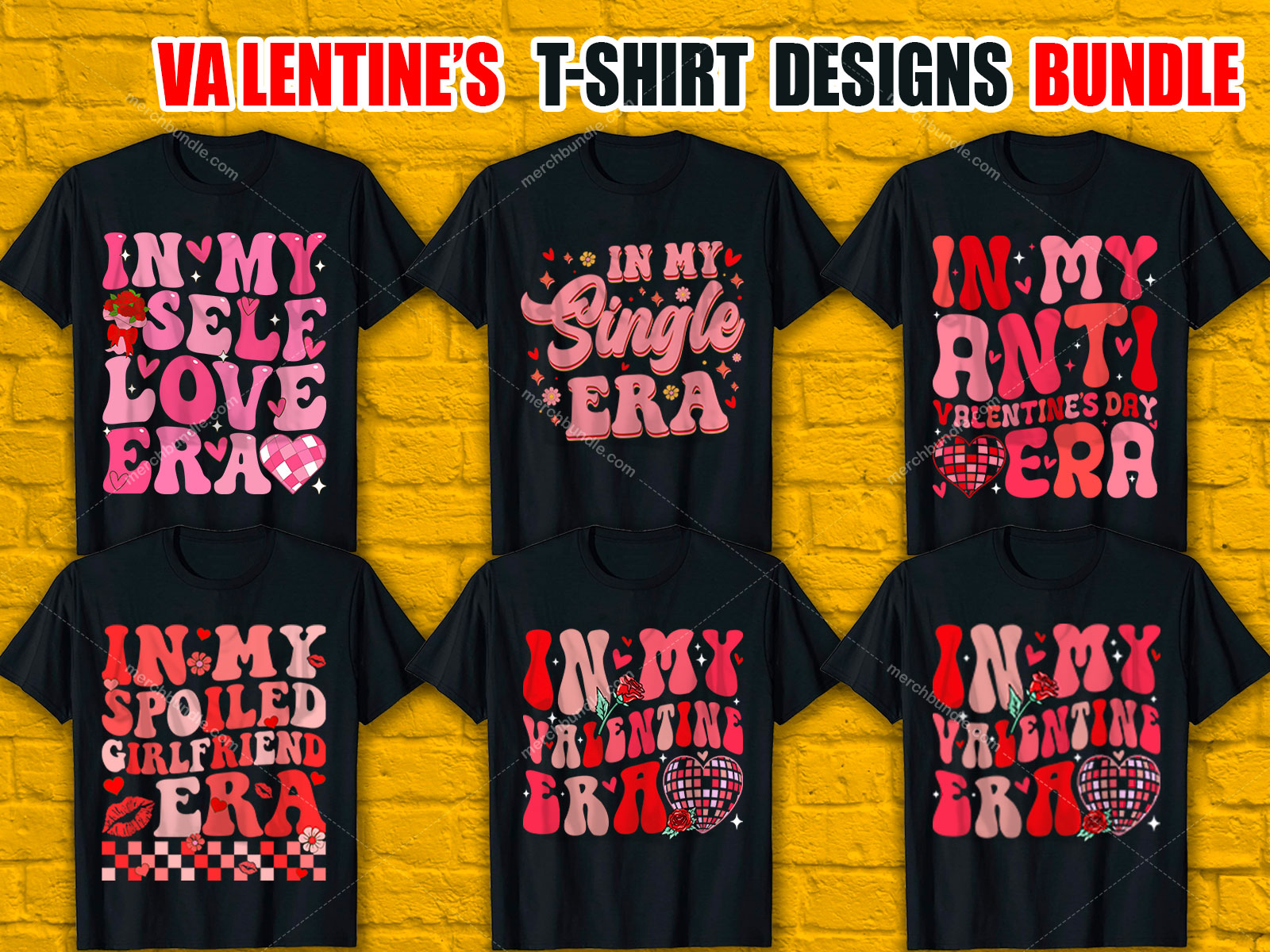 Valentine's Day T-Shirt Designs Bundle V.1