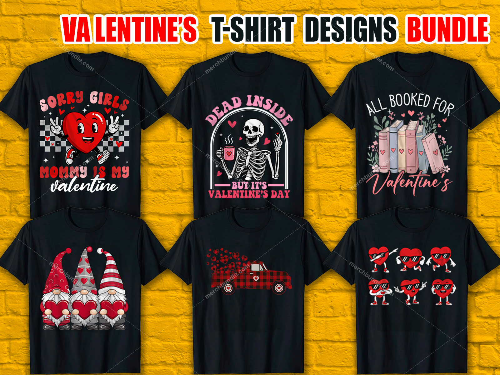 Valentine's Day T-Shirt Designs Bundle V.1